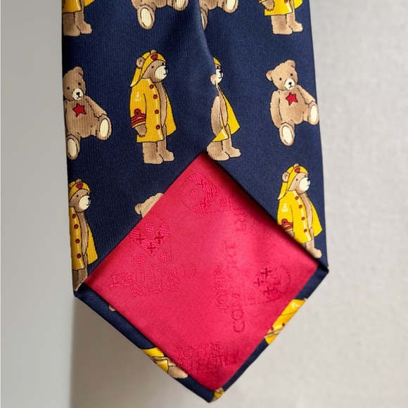 JOHN COMFORT Navy Silk Teddy Bear Tie - Picture 3 of 4